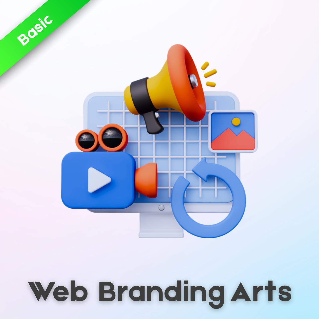 Branding custom arts for brand identity on website and app